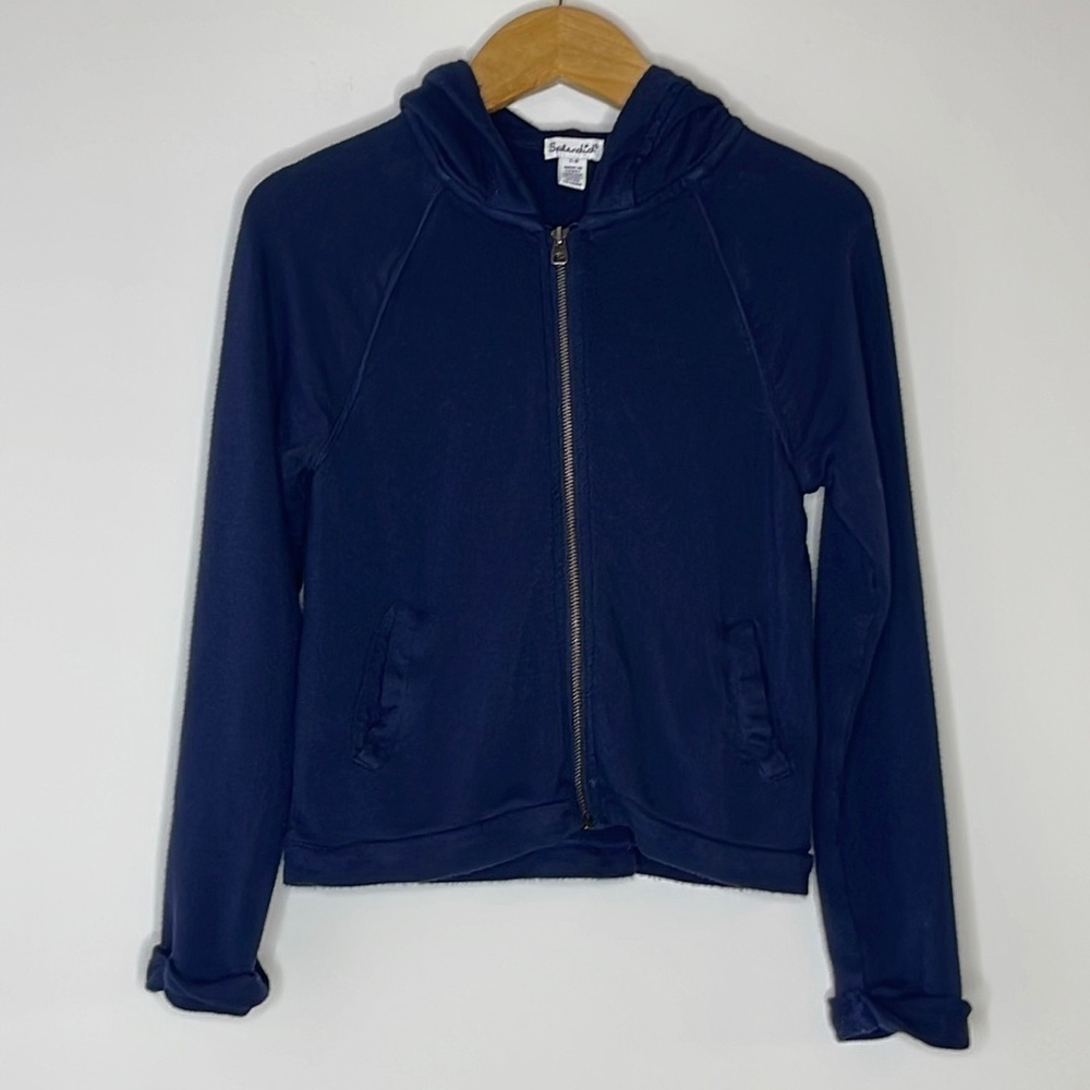 Girls Splendid Navy Light Butter Soft Hoodie Size 7/8 (M)